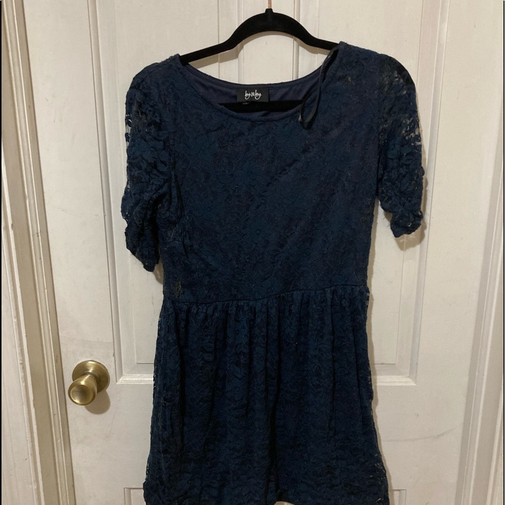 Navy Blue Lacey Dress